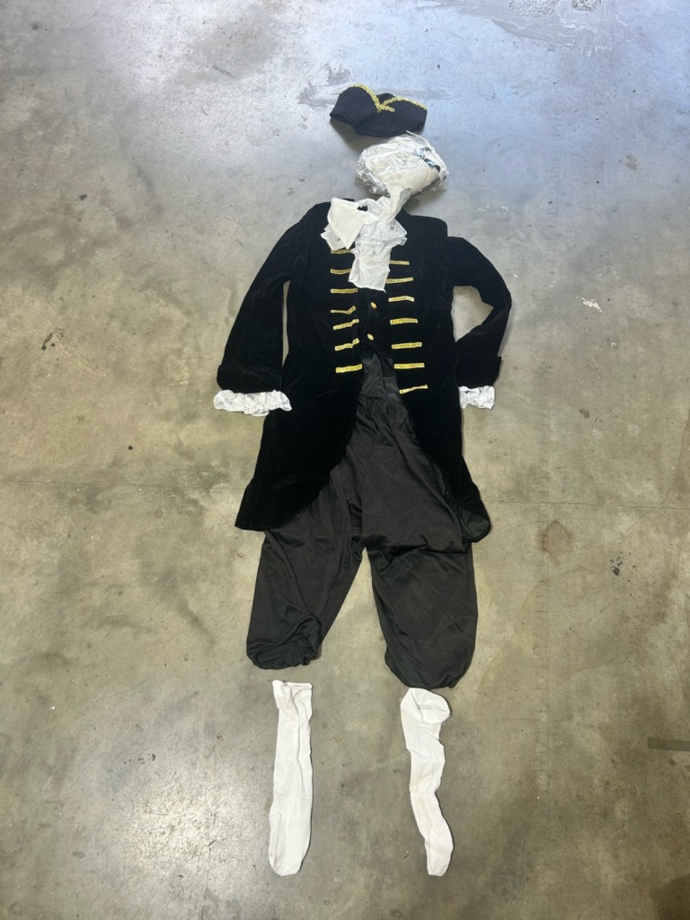 Colonial Founding Father Pirate Captain Costume Set | Kids Size XXL ages 11-13